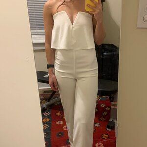 Lulu's XS white jumpsuit